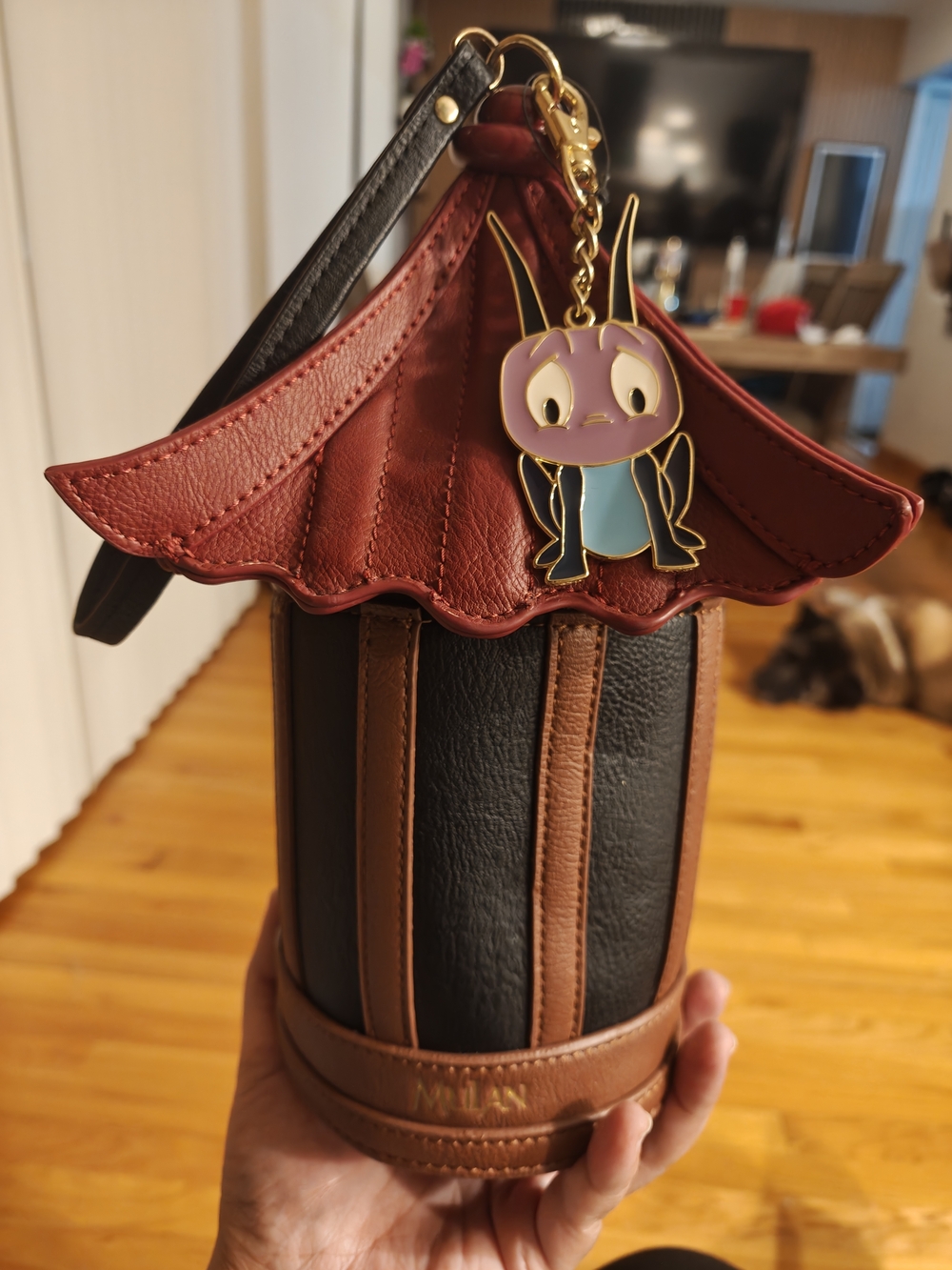Loungefly Disney Mulan Lantern Wristlet Clutch in Red, Black & Brown